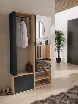 Σετ διαδρόμου Stanton 145 (Artisan βελανιδιά + Μαύρο)