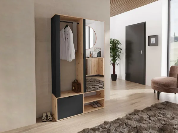 Σετ διαδρόμου Stanton 145 (Artisan βελανιδιά + Μαύρο)